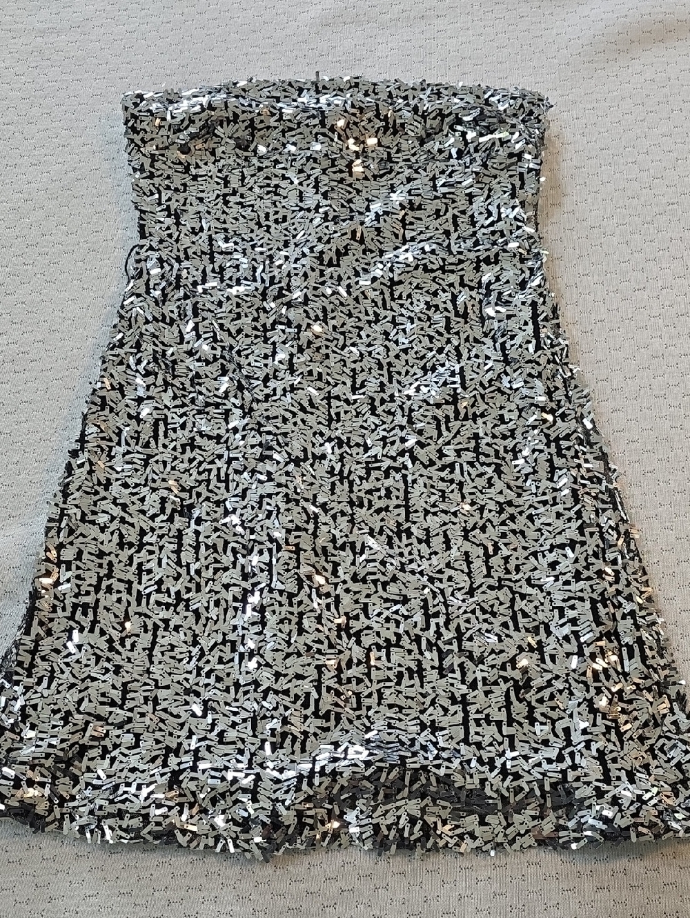 Speechless Black Dress with Silver Sequin Detail